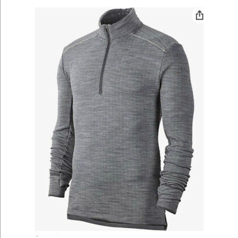 Nike Men Sphere ½-Zip Running Long Sleeve in Grey